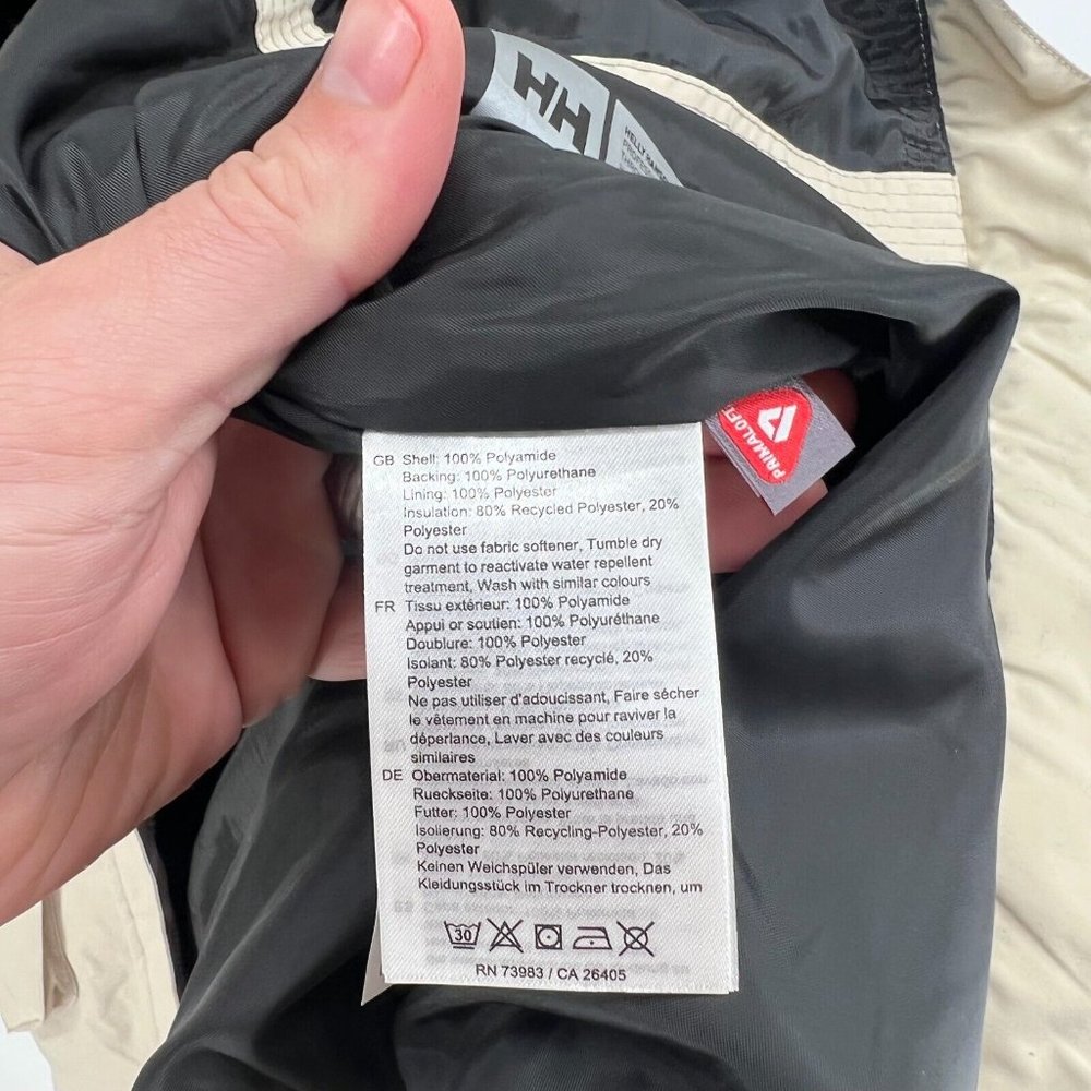 NWT Helly Hansen Insulated Boyne Parka Jacket Waterproof Hooded Women's S Beige - Picture 9 of 10